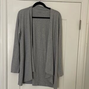 Gray Open Front Women's Sweater